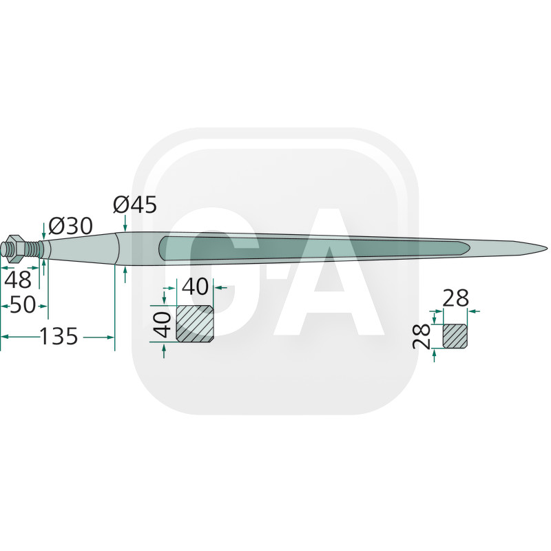 Dent chargeur frontal